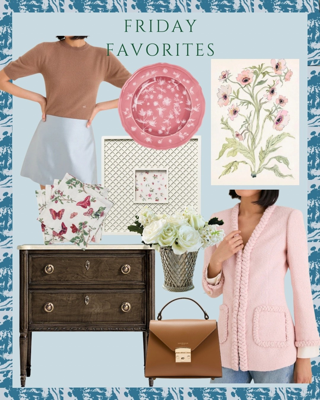 Friday Favorites ✨✨✨

Nightstand, tweed jacket, sweater, art, purse, valentines, picture frame 

#LTKHome