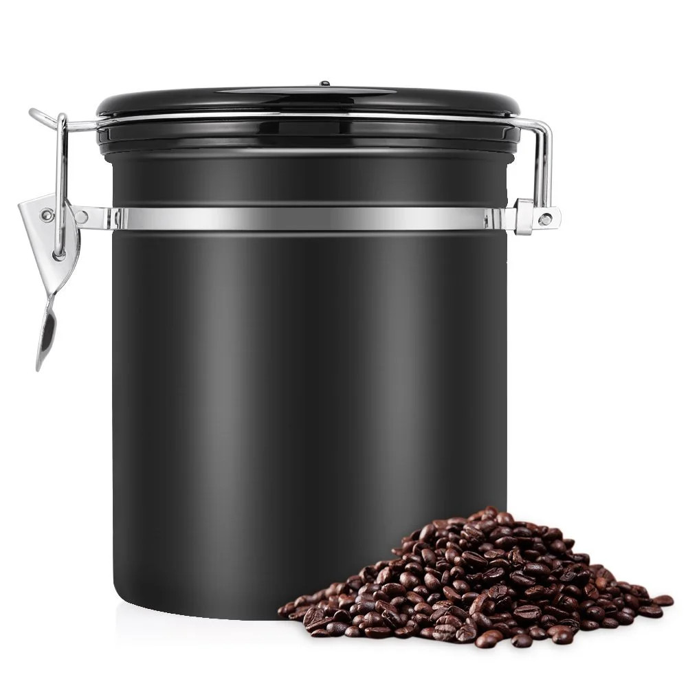 Coffee Container Airtight, Stainless Steel Vacuum Sealed Coffee Canister(1.5L/1.8L) | Walmart (US)
