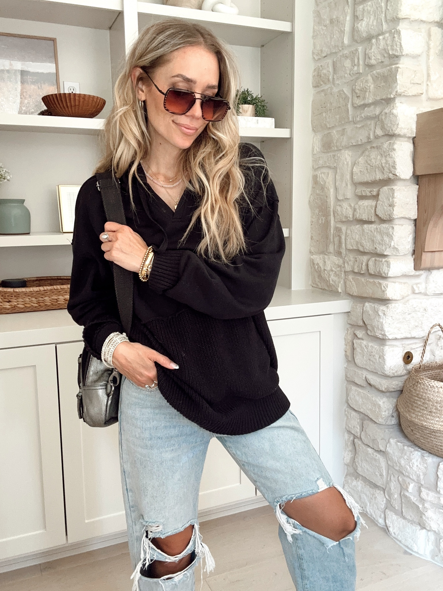 $17.98 Cutie Waffle Knit Hoodies from Walmart! 

Go up a couple sizes 

@walmartfashion #walmartpartner #walmartfashion 