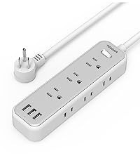 Power Strip Surge Protector with USB, TESSAN 6.5 FT Extension Cord with 9 Outlets 3 USB Ports 105... | Amazon (US)