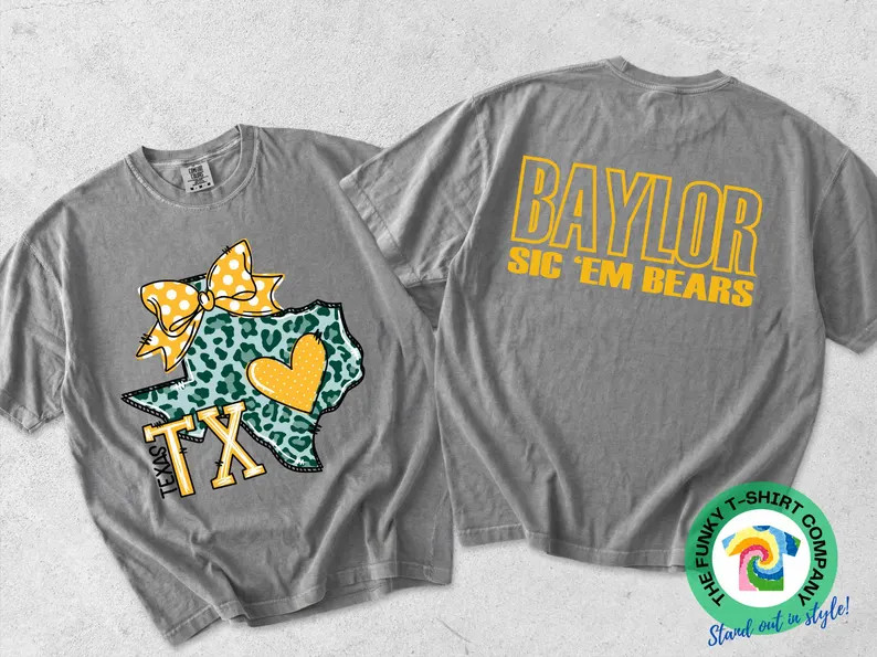 Baylor University inspired Tshirt, Sic Em Bears,  College Game Day Shirt, Baylor inspired tshirt | Etsy (Global)