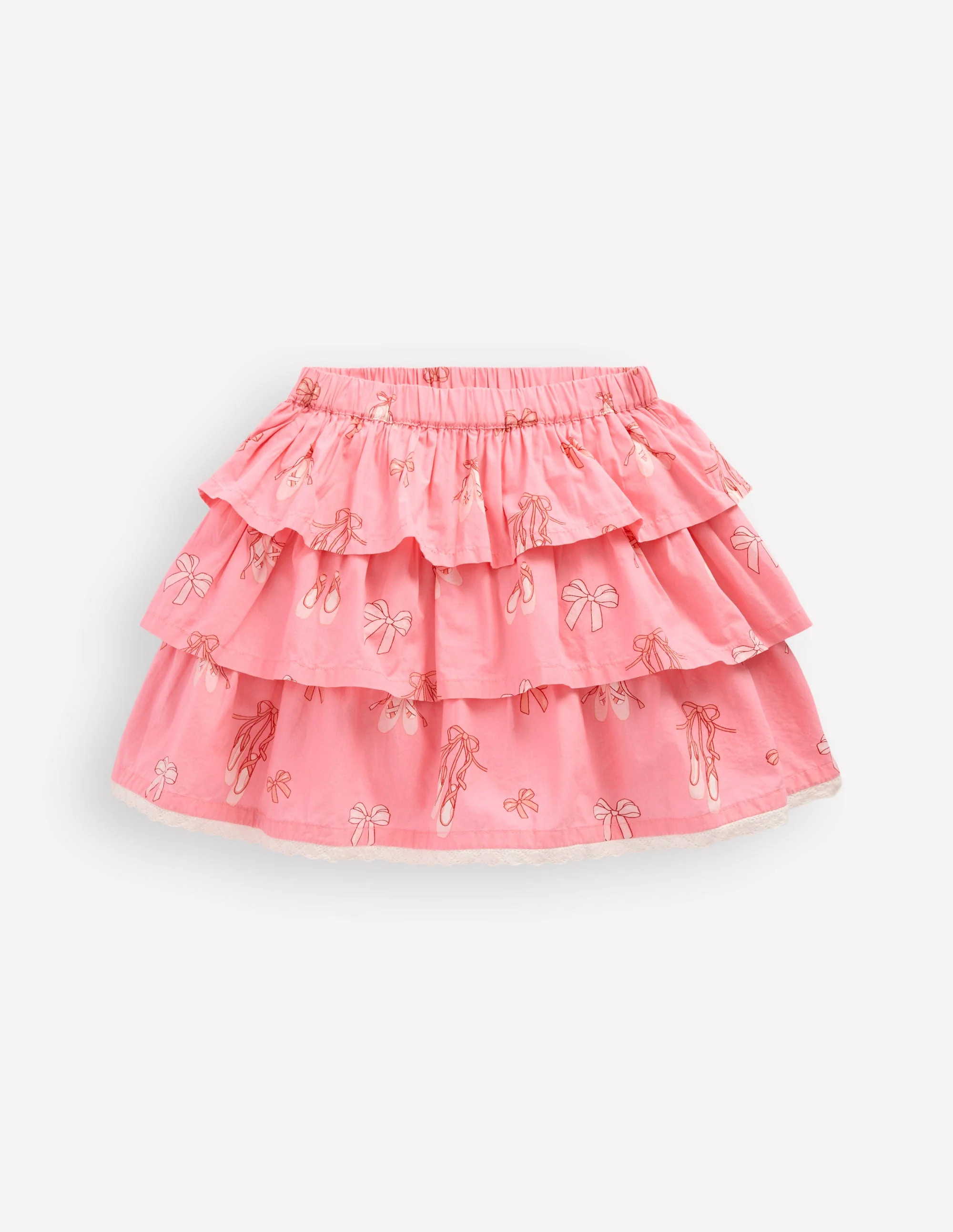 Ruffle Tiered Skirt-Pale Pink Ballet Shoes | Boden UK