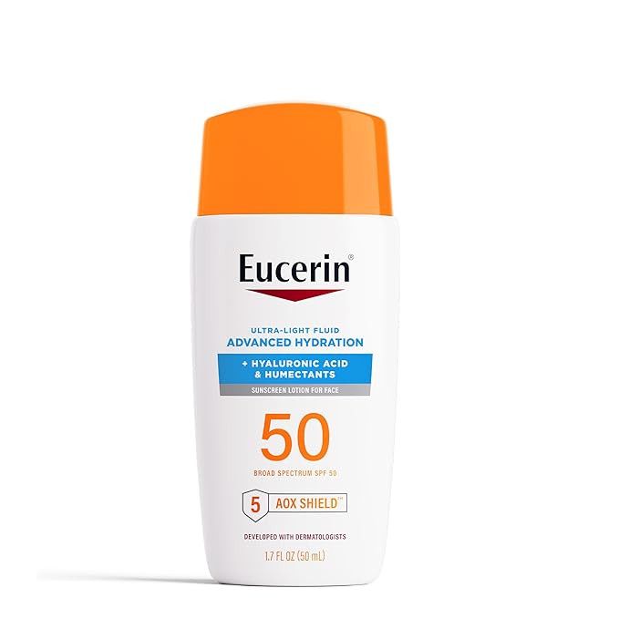 Eucerin Sun Advanced Hydration Ultra-Lightweight Face Sunscreen SPF 50 with Hyaluronic Acid & Hum... | Amazon (US)