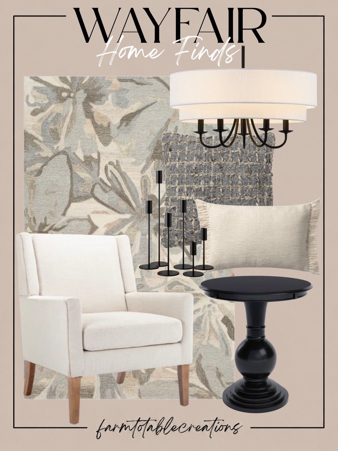 Wayfair Living Room Refresh 🤍✨

Create a designer-inspired living room with these beautiful Wayfair finds that perfectly blend timeless elegance and cozy comfort. From the statement accent chair and botanical rug to the layered textiles, classic lighting, and dramatic black accents, every piece works together to create a warm, collected space you’ll love for years to come.

If you’re looking to refresh your living room without a full renovation, these versatile pieces make it easy to achieve that high-end European farmhouse look with soft neutrals, rich textures, and timeless character.

Follow @farmtotablecreations on Instagram for more cozy home finds and trending decor.

#WayfairHome #WayfairFinds #LivingRoomDecor #HomeRefresh #NeutralDecor #AccentChair #AreaRug #HomeStyling #InteriorDesign #CozyHome #FarmhouseStyle #TraditionalHome #CollectedHome #McGeeAndCoInspired #HomeDecorFinds #LivingRoomInspiration #WarmNeutrals #DesignerStyle #LTKHome #FarmToTableCreations

#LTKSaleAlert #LTKHome