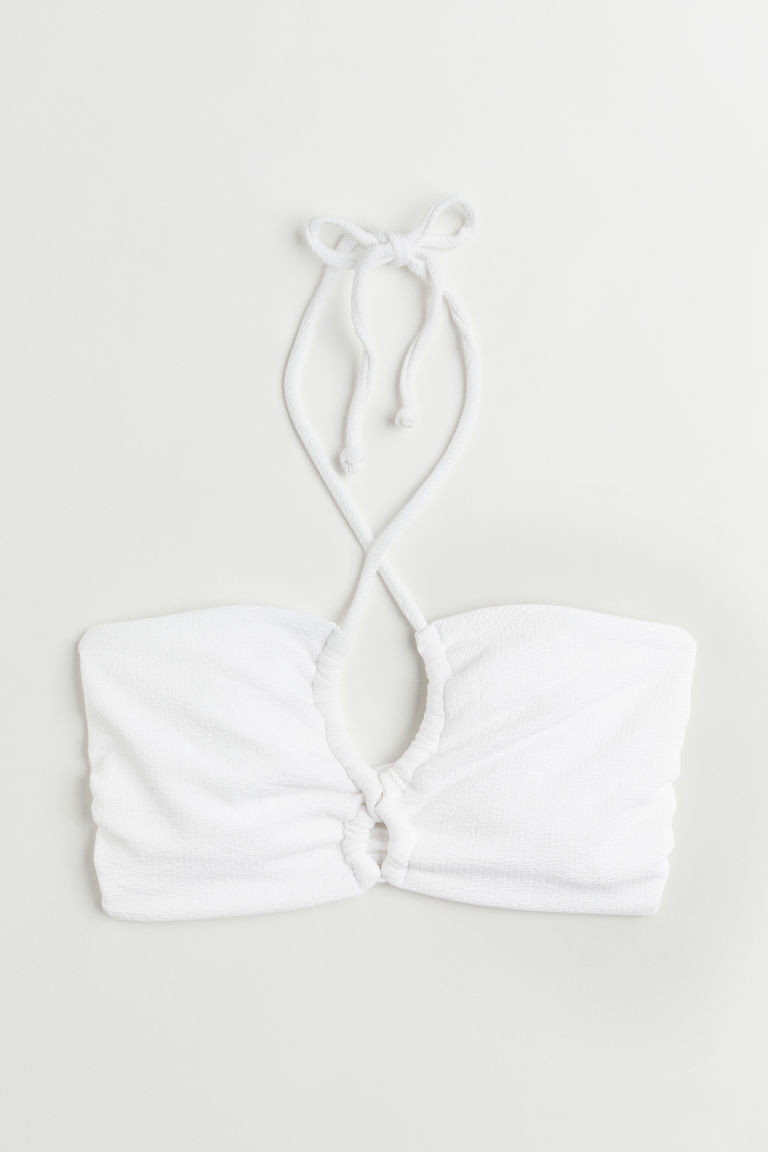H & M - Bandeau Bikini Top - White | H&M (US + CA)