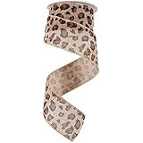 CT CRAFT LLC Faux Jute Leopard Printed Wired Ribbon for Home Decor, Gift Wrapping, DIY Crafts, 2.... | Amazon (US)