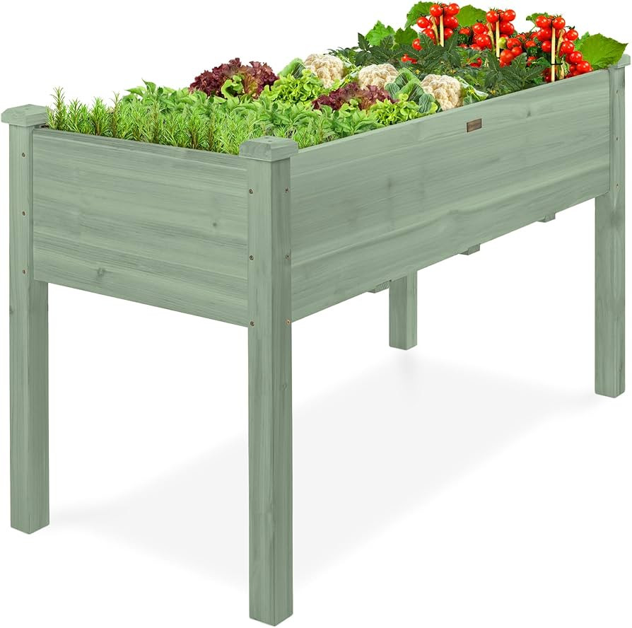 Best Choice Products 48x24x30in Raised Garden Bed, Elevated Wood Planter Box Stand for Backyard, ... | Amazon (US)