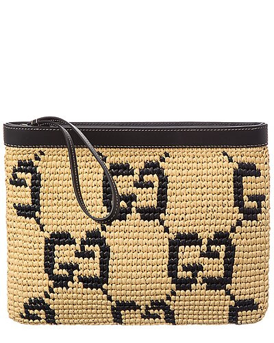 GG Leather-Trim Pouch | Gilt & Gilt City