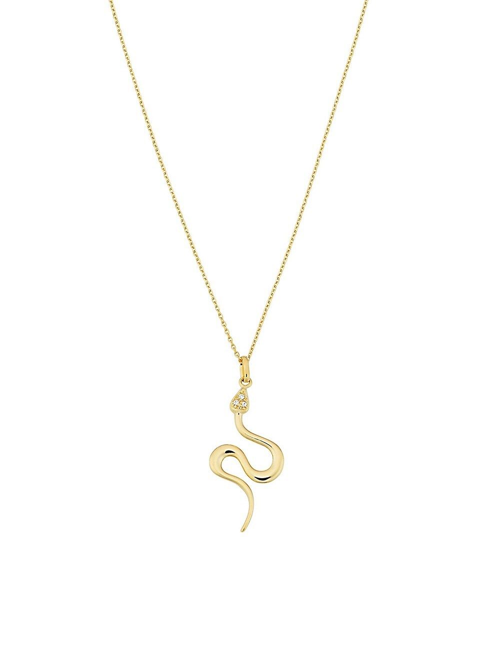 14K Yellow Solid Gold White Topaz Snake Charmer Necklace | Saks Fifth Avenue