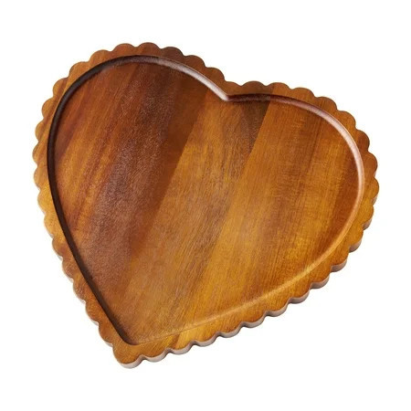 The Pioneer Woman Wooden Scallop Heart Charcuterie Tray, 13" x 12" | Walmart (US)