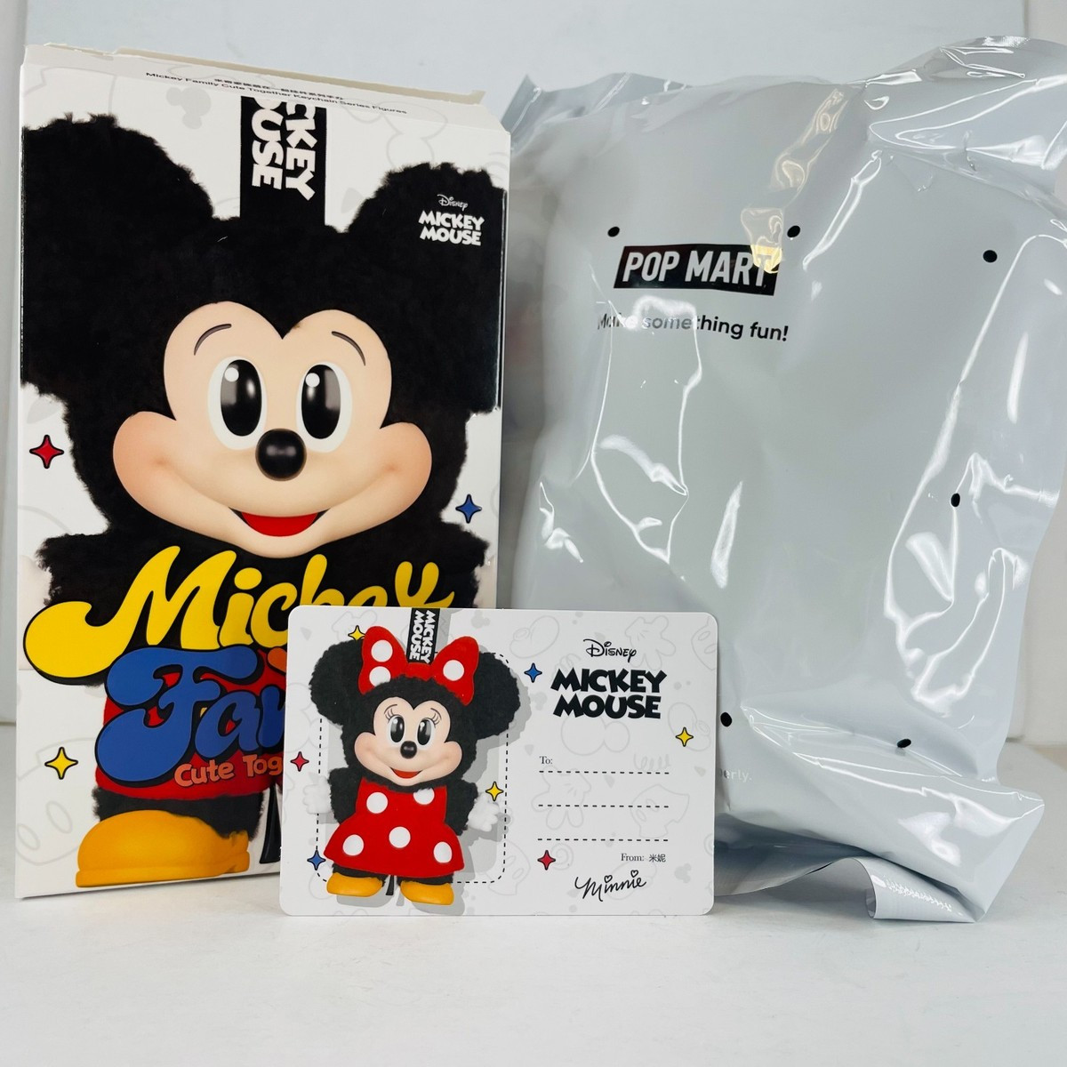 POP MART Mickey Family Cute Together Keychain Series Figure Plush Doll - Minnie | eBay | eBay US