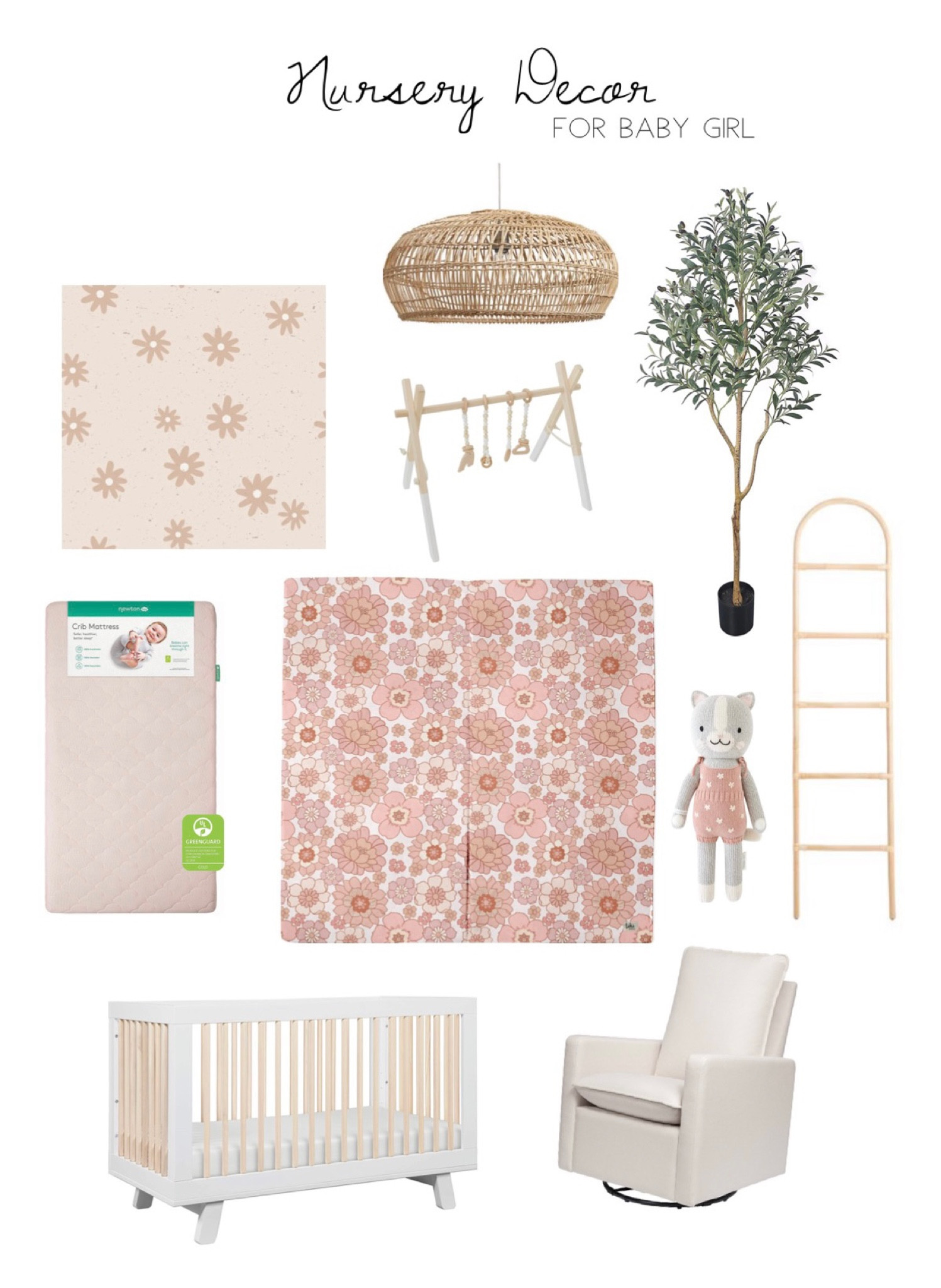 Nursery decor for baby girl. 🎀
#nursery #baby #babygirl #nurserydecor #nurseryinspo 