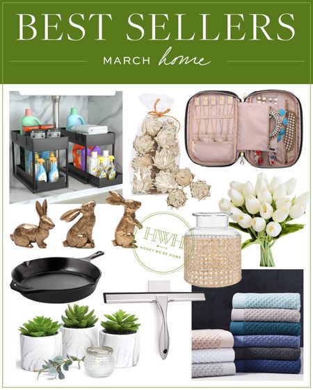 March Best Sellers for Home 

Under Cabinet Storage • Jewelry Organizer • Cast Iron Skillet • Faux Artichokes • Faux Tulips • Mini Succulents • Shower Squeegee • Bunny Trio • Towels 

Top Sellers, Best Sellers, Your Favorites, Faves, Top Ten, Best of Home, Amazon

#LTKFind #LTKhome #LTKSeasonal