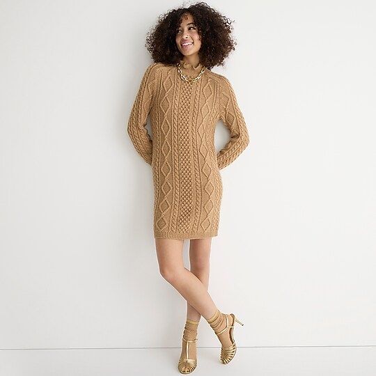Cable-knit mini sweater-dress | J.Crew US