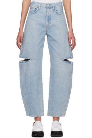 Blue Sanna Slice Jeans | SSENSE