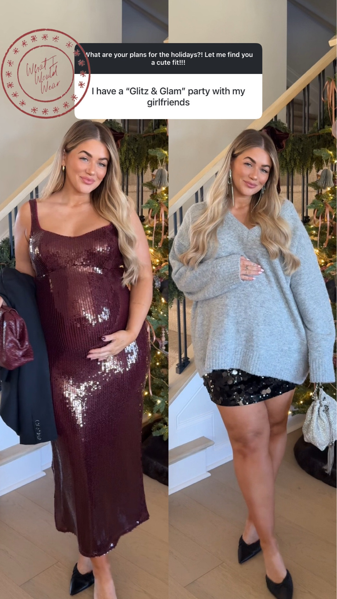 If you need a holiday party outfit✨ The skirt is a great option if you aren’t a sparkle girl but still want to be festive! Code: AFKELSEYB 

#LTKCyberWeek #LTKSaleAlert #LTKMidsize