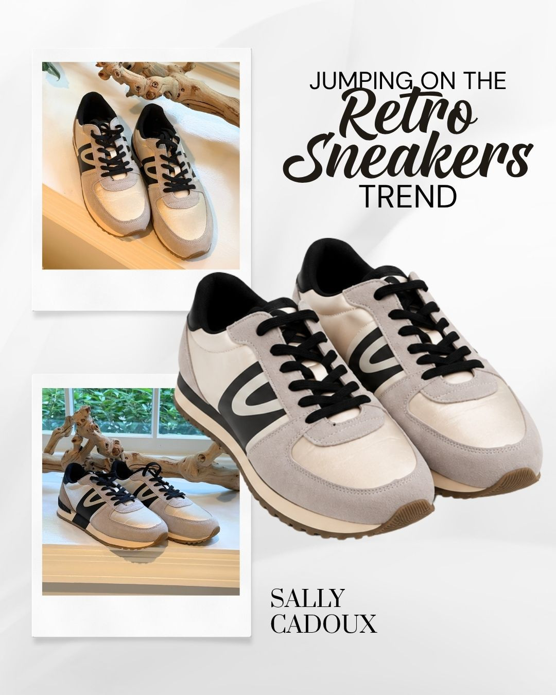 Jumping on the retro sneaker trend — and I'm not mad about it. 🤍

Neutral tan and black, easy to pair with jeans, leggings, or a dress. Comfortable, stylish, and versatile enough to wear on repeat.

Shop similar pairs linked below before they sell out! 👟

#retrosneakers #sneakertrend #fashionover50 #LTKover50 #LTKshoecrush #LTKstyletip 

 #LTKfitnessgoals #LTKOver40 #LTKTravel