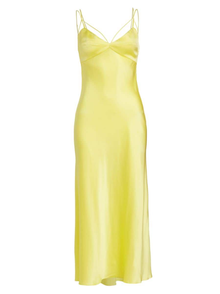 Strappy Silk Midi-Dress | Saks Fifth Avenue