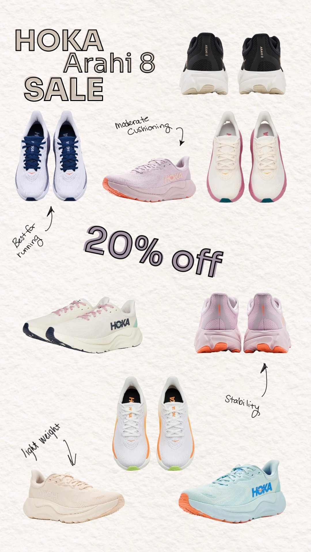 I’m very picky about my sneakers and HOKA’s are some of the best. @Zappos is having a 20% off sale on the Arahi 8 style running shoes.

#LTKActive #LTKgrwm #LTKOver40