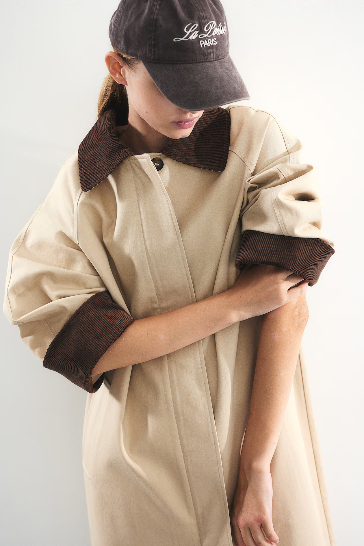 Cotton Twill Coat - Beige - Ladies | H&M US | H&M (US + CA)