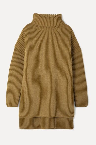 Oversized ribbed merino wool turtleneck sweater | NET-A-PORTER (UK & EU)
