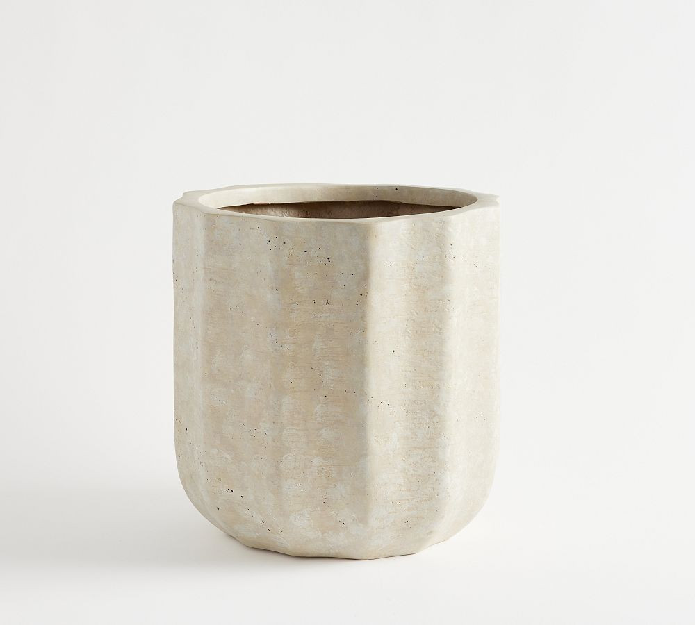 Modern Rustic Fluted Outdoor Planters | Pottery Barn (US)