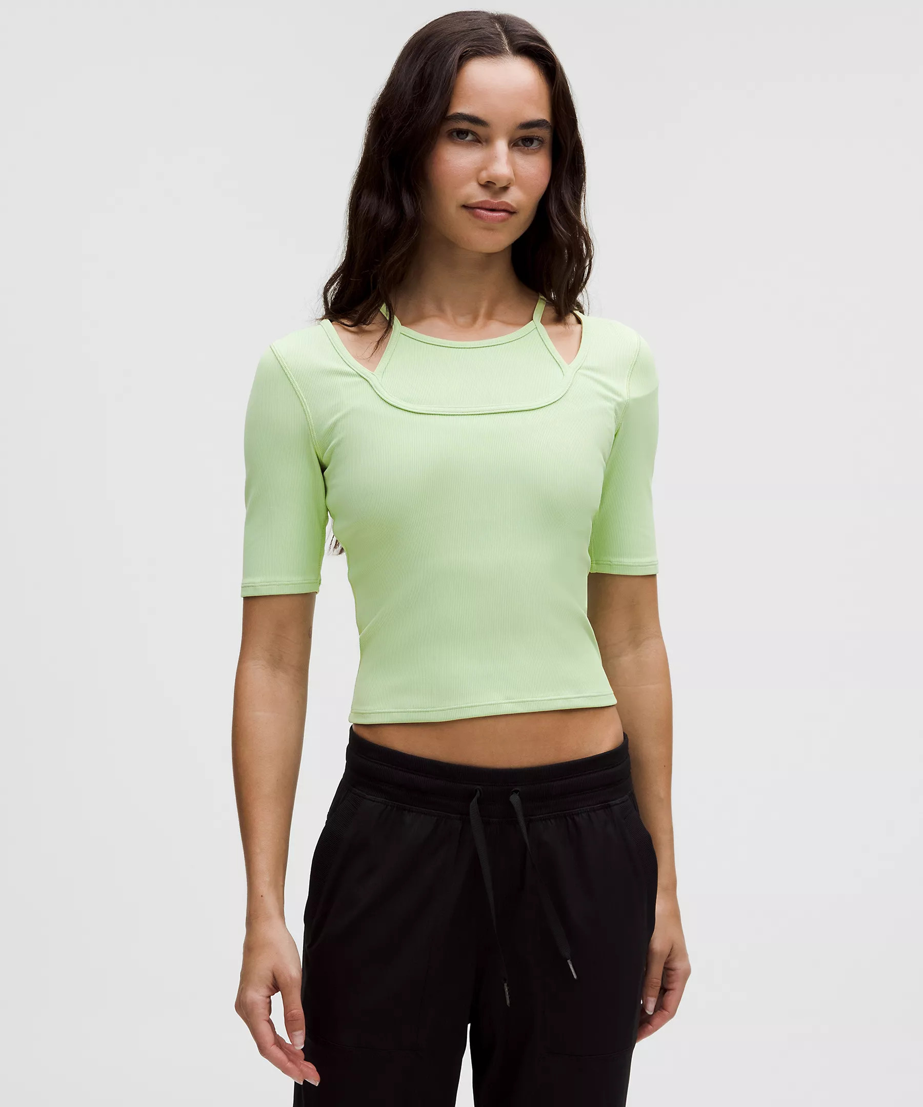 Layered-Look Ribbed Short-Sleeve Shirt | Lululemon (US)