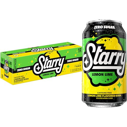 Starry Zero Sugar Lemon Lime Soda, 12 Fl Oz Cans (Pack of 12) | Amazon (US)