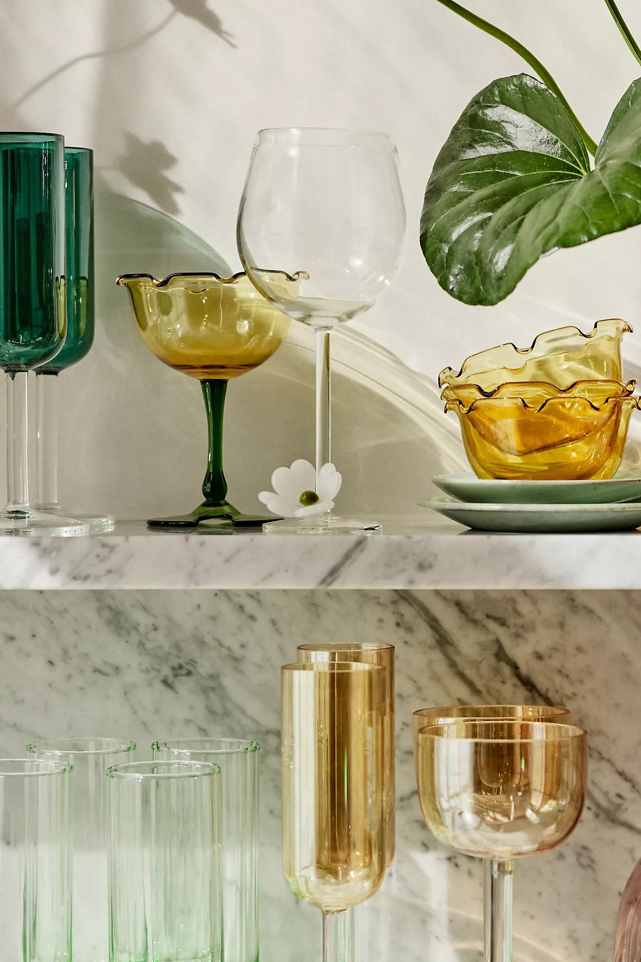 Isadora Flute Glasses, Set of 4 | Anthropologie (US)