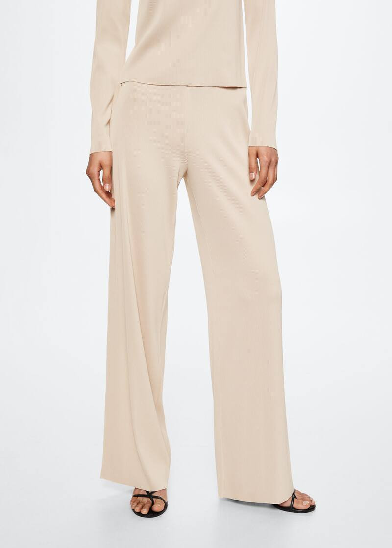 Pleated Palazzo Pants | MANGO (UK)