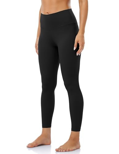 Colorfulkoala Women's Buttery Soft High Waisted Yoga Pants 7/8 Length Leggings (L, Black) | Amazon (US)