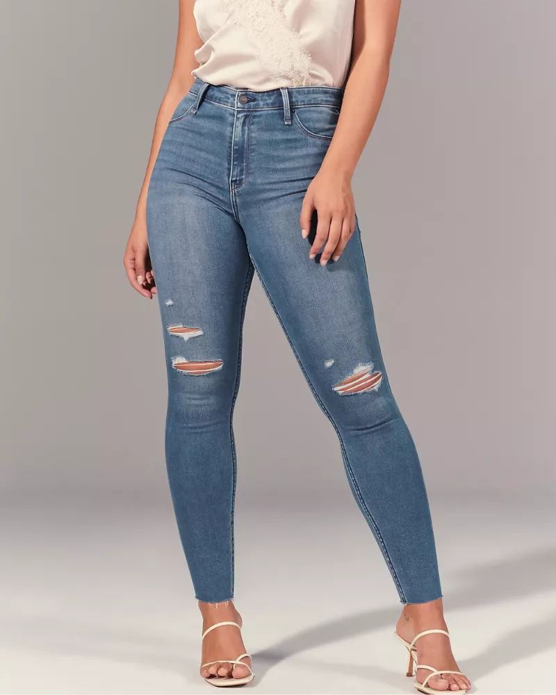 Ripped High Rise Jean Leggings | Abercrombie & Fitch US & UK