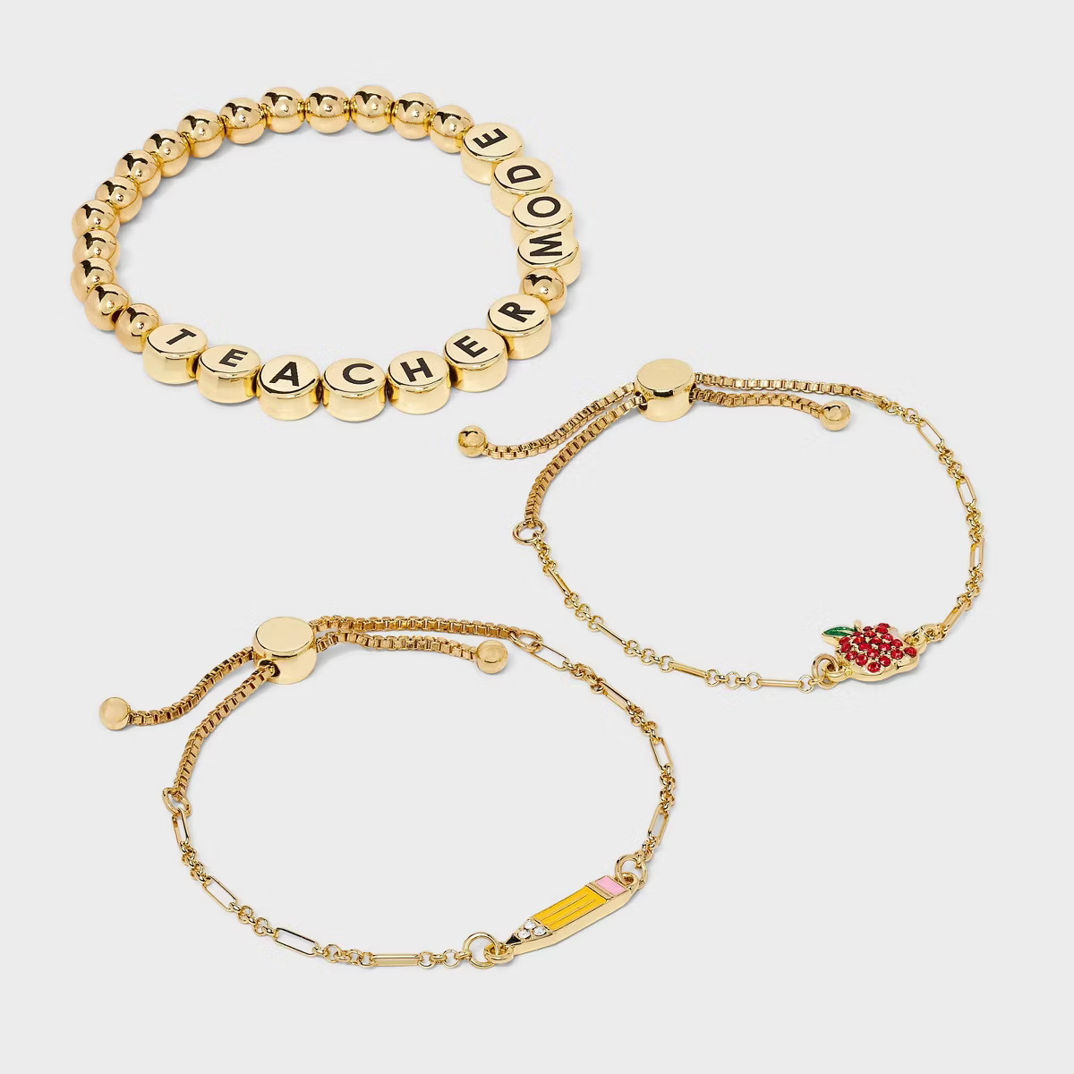 SUGARFIX by BaubleBar Teacher Mode Chain Bracelet Set 3pc - Gold | Target