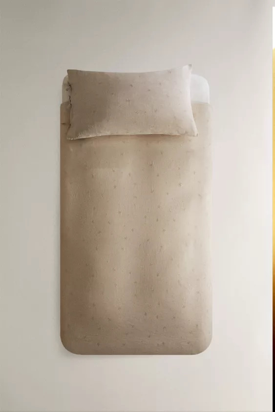 CHILDREN’S LINEN DUVET COVER WITH FLORAL EMBROIDERY | Zara Canada