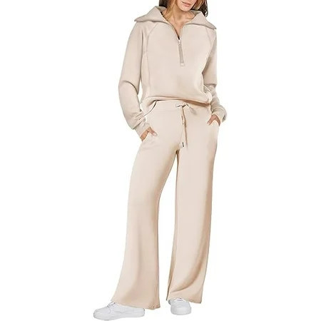 Luniro Women Sweatsuits 2 Piece Sets Jogging Sweatpants Set Lounge Matching Outfits Fall Clothes | Walmart (US)