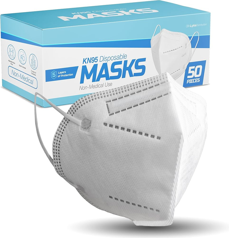 Lyka KN95 Face Masks 50 Pack – 5-Ply Disposable Masks for Dust, Work, Sanding, Painting, Allerg... | Amazon (US)