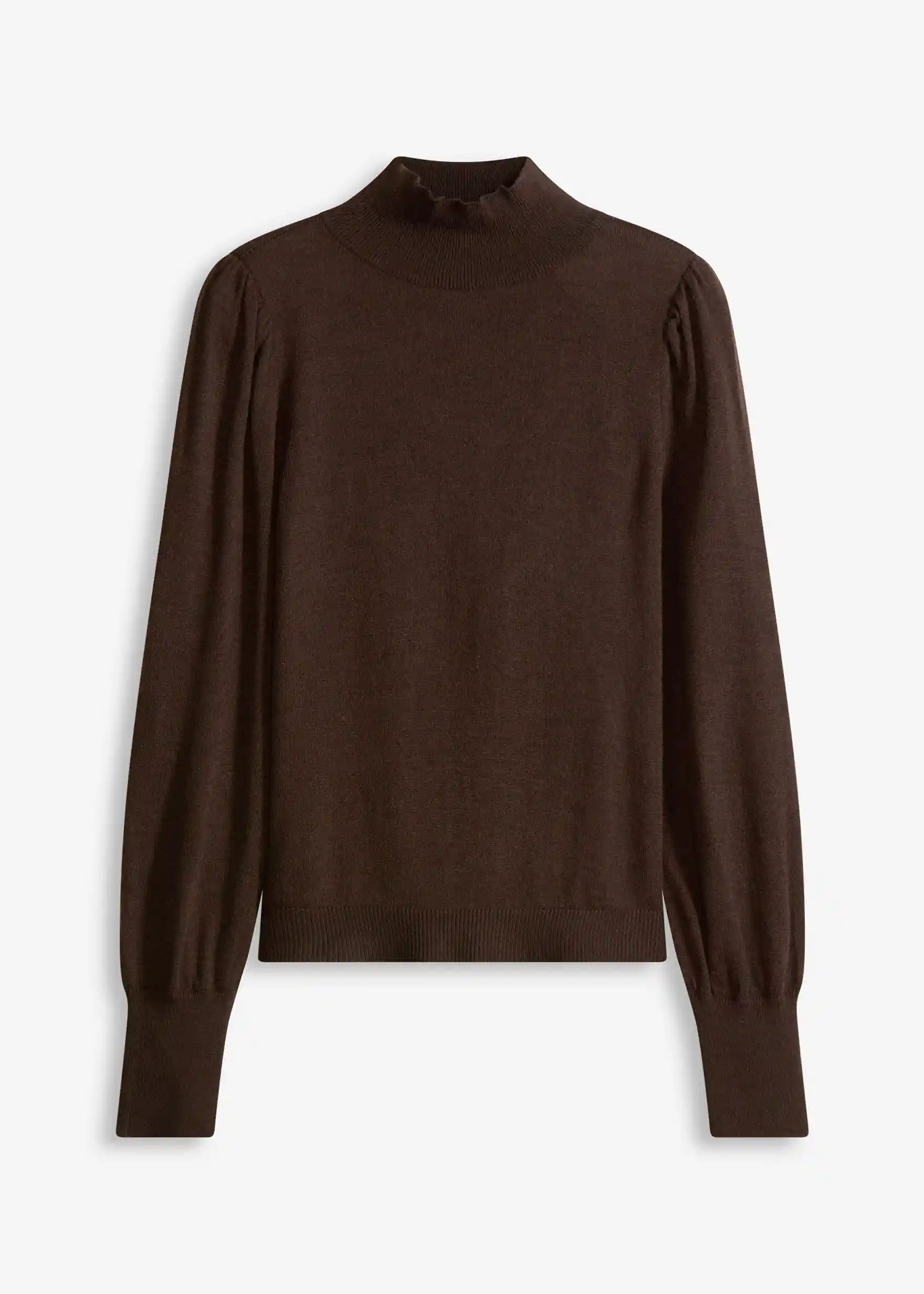 Moderner Pullover mit Raffung am Ärmel - braun - Damen | bonprix | Bonprix DE