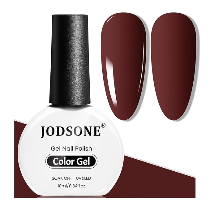 JODSONE 10ml Brown Gel Nail Polish Chocolate Brown Gel Polish Color Manicure Salon DIY at Home Hi... | Amazon (US)
