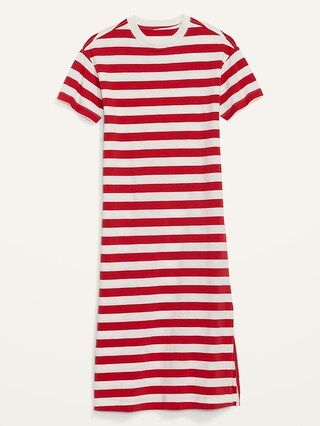 Vintage Striped T-Shirt Midi Shift Dress for Women | Old Navy (US)