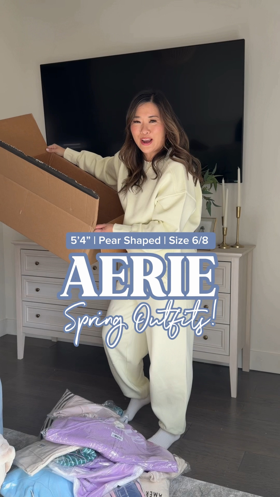 Aerie Spring Outfits
Yellow Oversized Crewneck: Small
Joggers: Small
Sports Bra: Medium
Skort: Medium
Waffle Sweater: Small
Striped Crew Sweater: Small
Pink Denim Short: Medium
Snap Sweatshirt: Small
Fleece Jogger: Small
Hoodie: Medium
5” Fleece Short: Small
Go-To Striped Sweatshirt: Small
Pull On Cream Shorts: Small
PJs: Medium