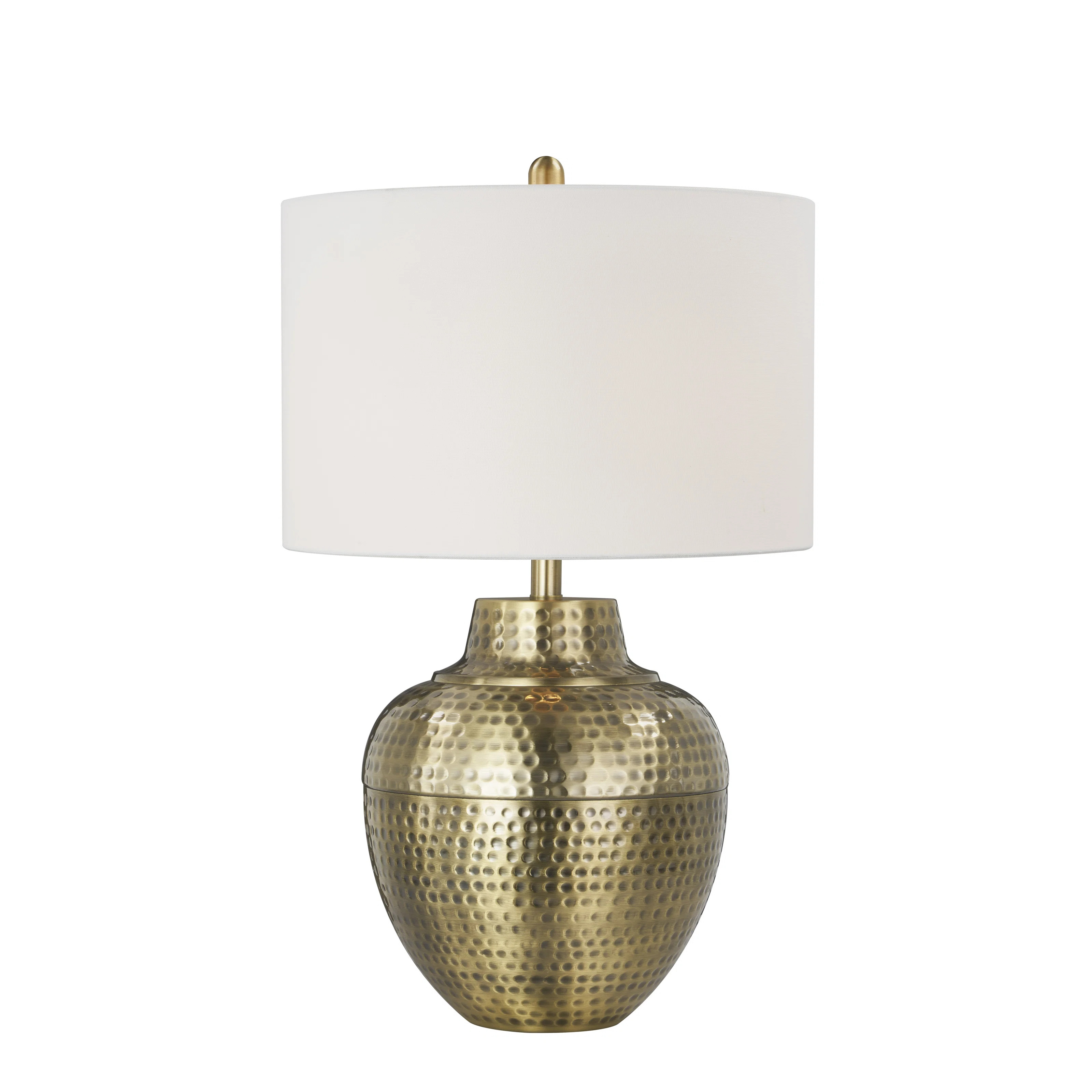 Meily 26.5" Antique Brass Hammered Metal Table Lamp | Wayfair North America