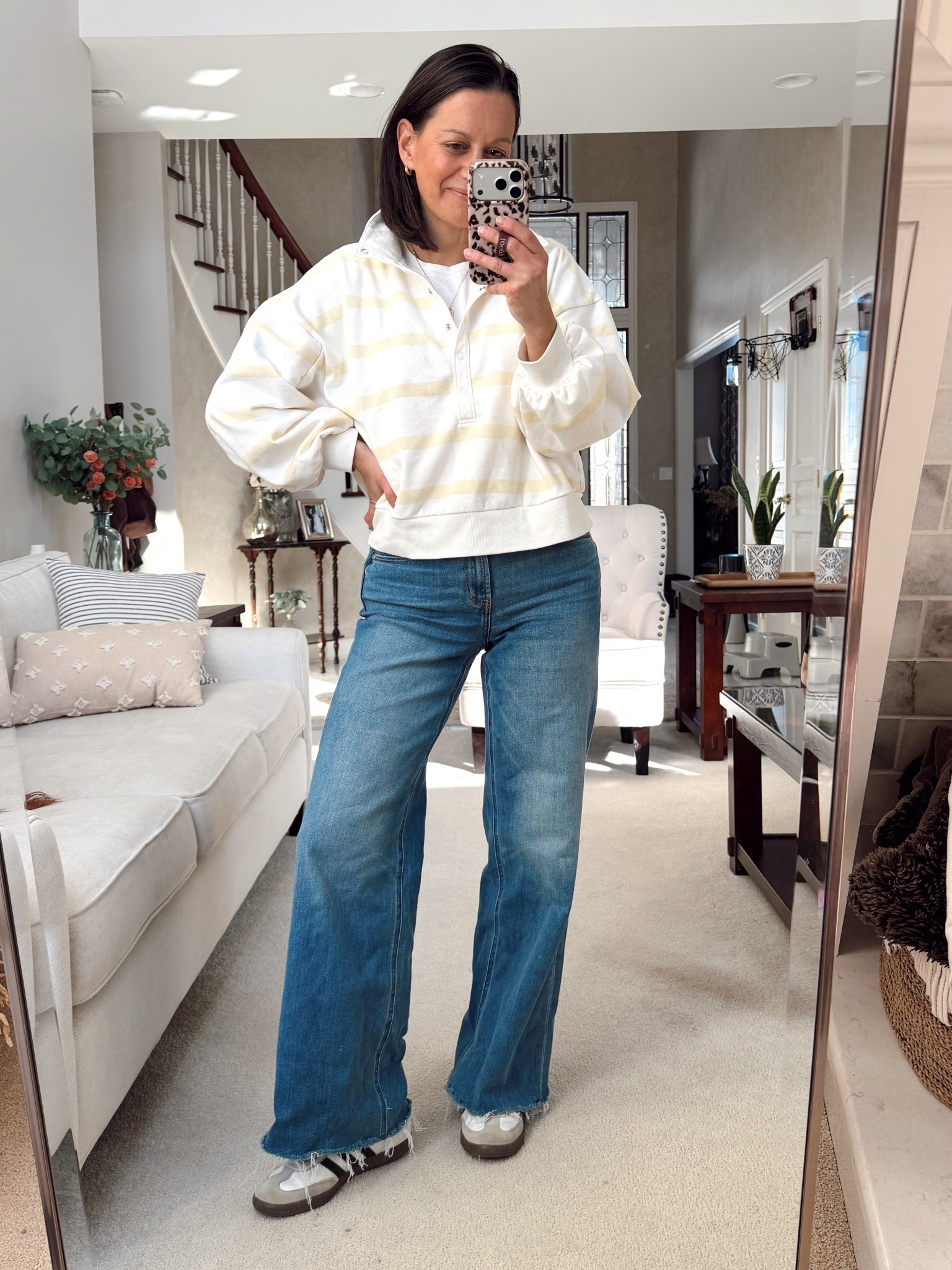 Winter outfit of the day! Sized up in the target sweatshirt and went with my normal size for the jeans in the 30” length.  I am 5’4”. 



#LTKOver40 #LTKSeasonal #LTKootd