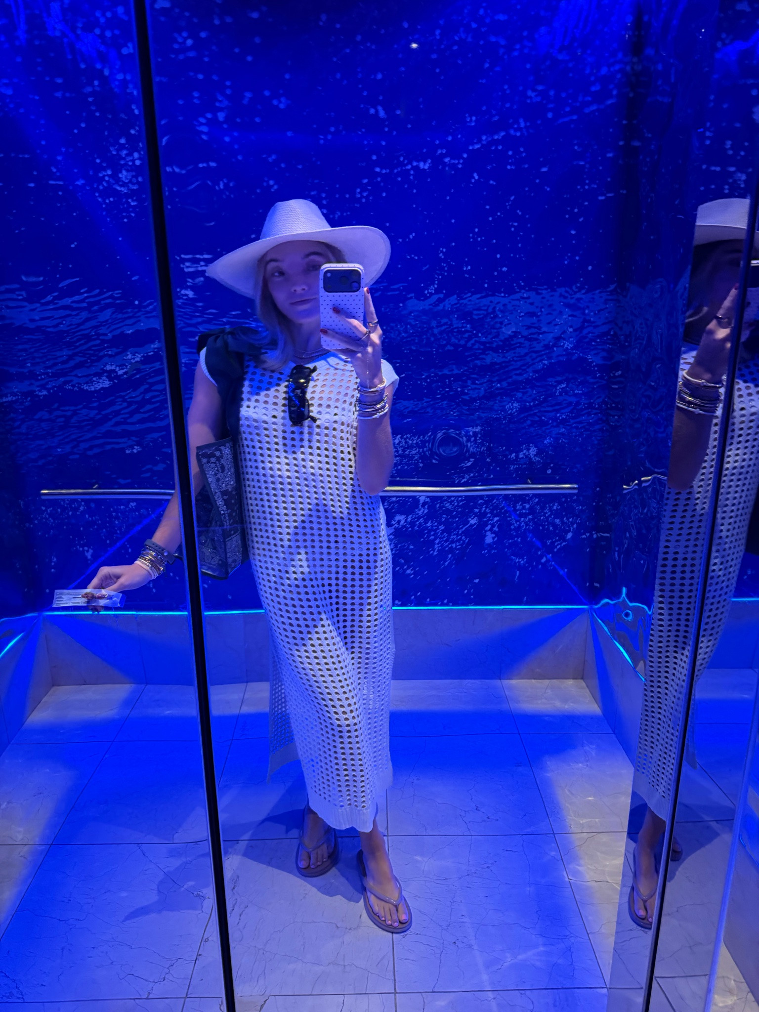 My pool day outfit in the Bahamas. I’m wearing my Amazon coverup dress size small with the @Dippin Daisys  bikini and @crocs  Miami flip flop sandals and @gigipip  flat brim straw hat

#LTKootd #LTKSwim #LTKTravel