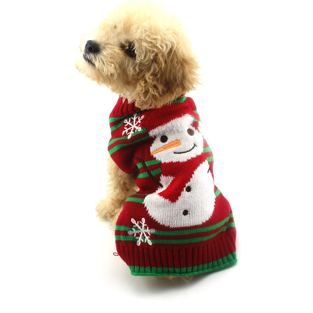 NACOCO Dog Snow Sweater - Snowman Holiday Xmas Christmas Pet Clothes for Small Dog and Cat (Snowm... | Amazon (US)