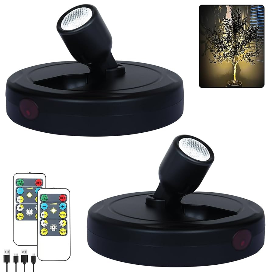 LED Spotlights, Rechargeable Battery Picture Lights, Uplighting Indoor, Spot Light with Remote, P... | Amazon (US)
