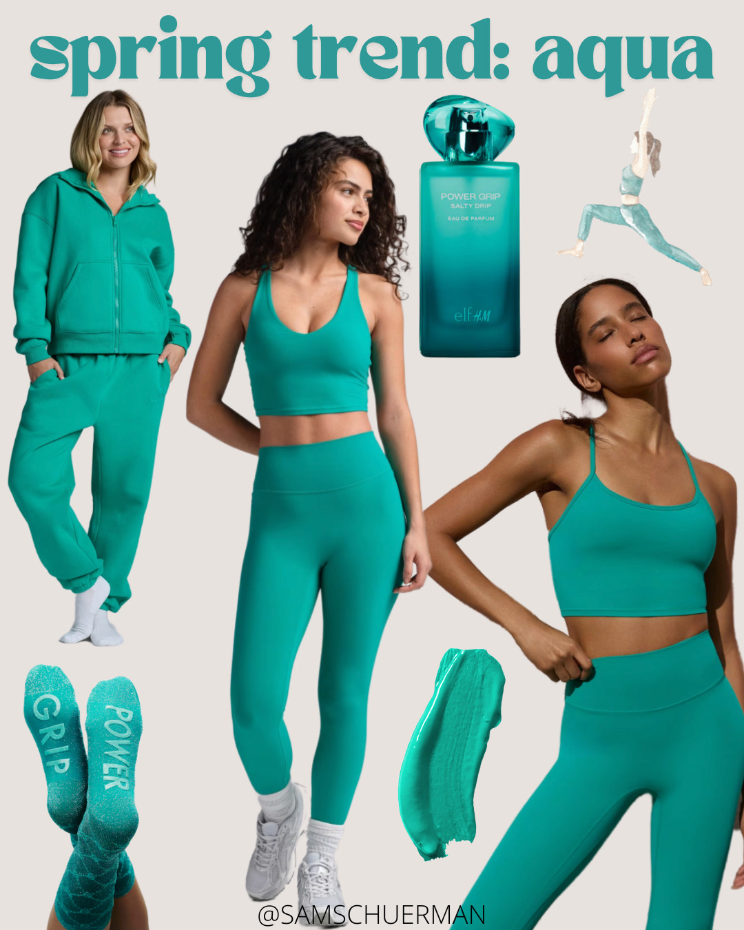 Spring trend: aqua 

 #LTKfitnessgoals #LTKActive #LTKSaleAlert