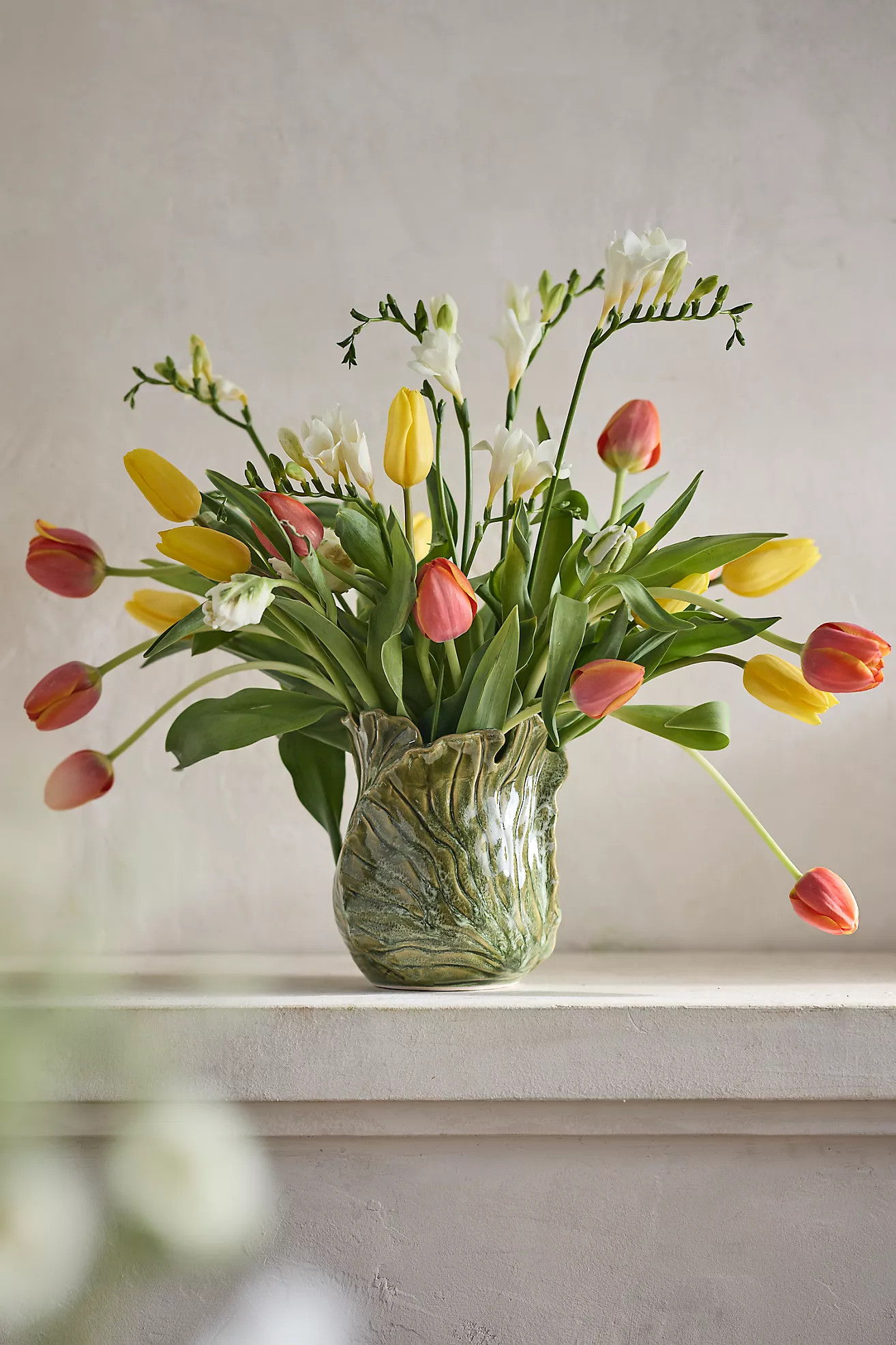 Cabbage Leaf Ceramic Vase | Terrain