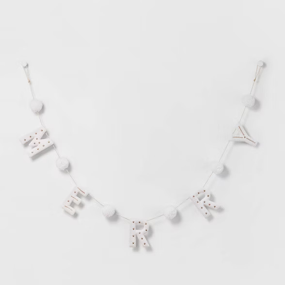 60in Merry Garland White - Wondershop™ | Target