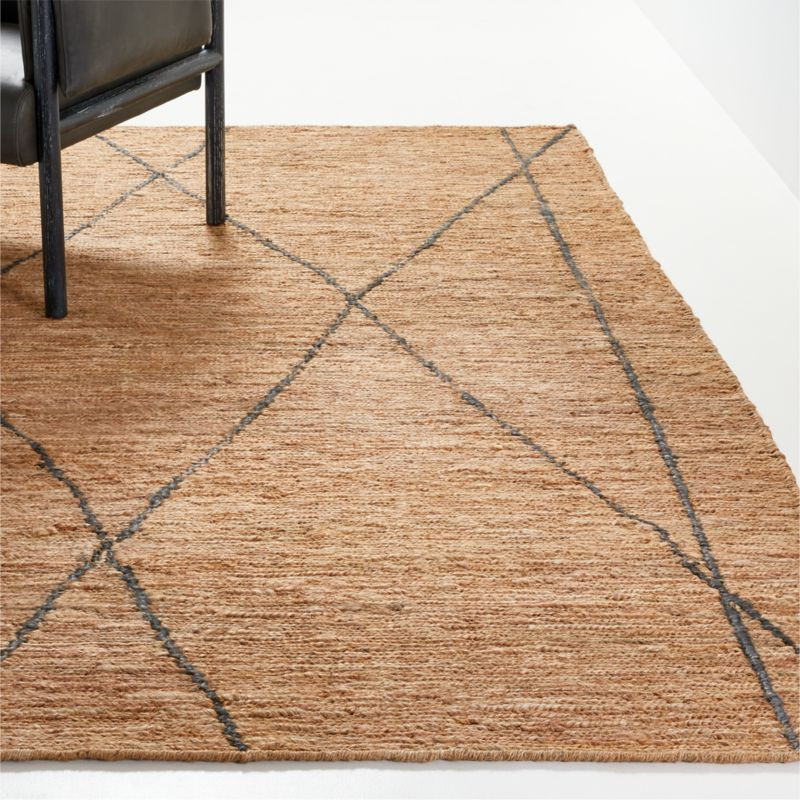 Kami Jute Fiber Hand-Knotted Rug | Crate & Barrel | Crate & Barrel