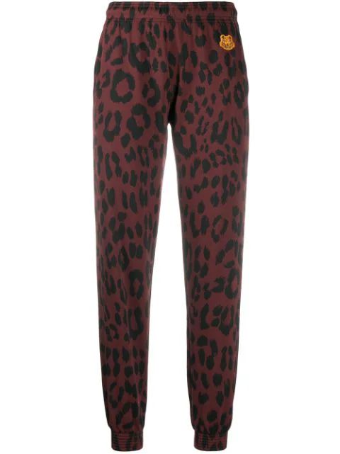 leopard print track pants | Farfetch (US)